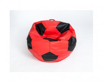 Кресло-мешок Мяч большой Экокожа красно-черное в Сургуте - surgut.mebel-74.com | фото