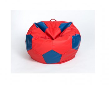 Кресло-мешок Мяч большой Экокожа красно-синее в Сургуте - surgut.mebel-74.com | фото