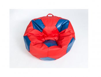 Кресло-мешок Мяч большой Экокожа красно-синее в Сургуте - surgut.mebel-74.com | фото