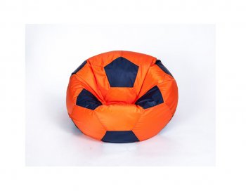 Кресло-мешок Мяч малый оранжево-черное в Сургуте - surgut.mebel-74.com | фото