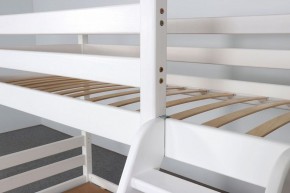 АДЕЛЬ Кровать двухъярусная с наклонной лестницей (белый) в Сургуте - surgut.mebel-74.com | фото