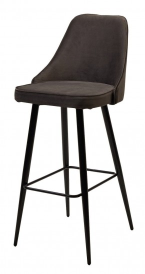 Барный стул NEPAL-BAR ГРАФИТ #14, велюр/ черный каркас (H=78cm) М-City в Сургуте - surgut.mebel-74.com | фото
