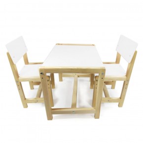 Детский растущий комплект стол и два стула  Я САМ "Лофт" (Белый, Сосна) в Сургуте - surgut.mebel-74.com | фото