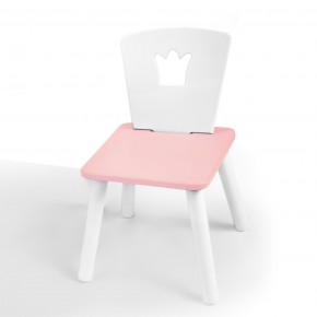 Детский стул Корона (Белый/Розовый/Белый) в Сургуте - surgut.mebel-74.com | фото