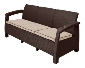Диван Yalta Premium Sofa 3 Set (Ялта) шоколадный (+подушки под спину) в Сургуте - surgut.mebel-74.com | фото