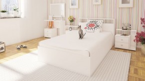 Камелия Кровать 1200, цвет белый, ШхГхВ 123,5х217х78,2 см., сп.м. 1200х2000 мм., без матраса, основание есть в Сургуте - surgut.mebel-74.com | фото