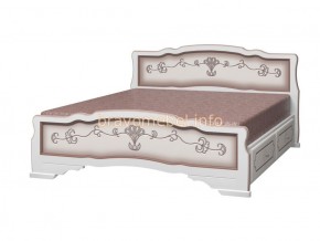 КАРИНА-6 Кровать из массива 1800 (Дуб молочный) с 2-мя ящиками в Сургуте - surgut.mebel-74.com | фото