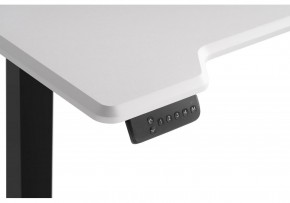 Компьютерный стол Маркос с механизмом подъема 120х75х75 белая шагрень / черный в Сургуте - surgut.mebel-74.com | фото