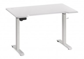 Компьютерный стол Маркос с механизмом подъема 120х75х75 белый / шагрень белая в Сургуте - surgut.mebel-74.com | фото