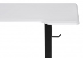 Компьютерный стол Маркос с механизмом подъема 140х80х75 белая шагрень / черный в Сургуте - surgut.mebel-74.com | фото