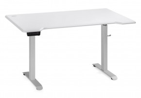Компьютерный стол Маркос с механизмом подъема 140х80х75 белый / шагрень белая в Сургуте - surgut.mebel-74.com | фото