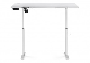 Компьютерный стол Маркос с механизмом подъема 140х80х75 белый / шагрень белая в Сургуте - surgut.mebel-74.com | фото