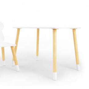 Комплект детской мебели стол и стул Корона (Белый/Белый/Береза) в Сургуте - surgut.mebel-74.com | фото