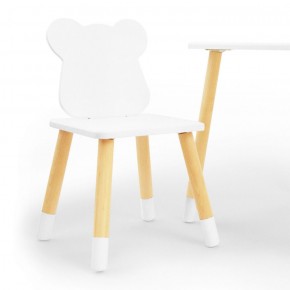 Комплект детской мебели стол и стул Мишутка (Белый/Белый/Береза) в Сургуте - surgut.mebel-74.com | фото