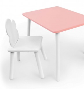Комплект детской мебели стол и стул Облачко (Розывый/Белый/Белый) в Сургуте - surgut.mebel-74.com | фото