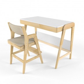 Комплект растущий стол и стул с чехлом 38 попугаев «Вуди» (Белый, Береза, Беж) в Сургуте - surgut.mebel-74.com | фото