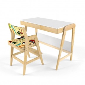 Комплект растущий стол и стул с чехлом 38 попугаев «Вуди» (Белый, Без покрытия, Монстры) в Сургуте - surgut.mebel-74.com | фото