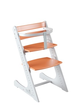 Комплект растущий стул и жесткий ограничитель Конёк Горбунёк Комфорт  (Бело-оранжевый) в Сургуте - surgut.mebel-74.com | фото