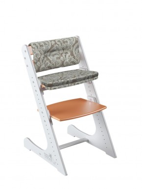 Комплект растущий стул и подушки Конёк Горбунёк Комфорт  (Бело-оранжевый, Арабика) в Сургуте - surgut.mebel-74.com | фото