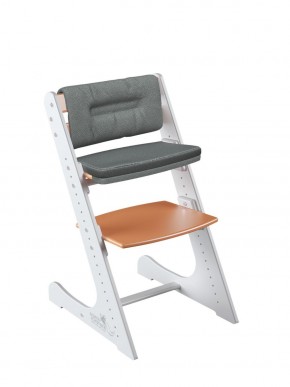 Комплект растущий стул и подушки Конёк Горбунёк Комфорт  (Бело-оранжевый, Графит) в Сургуте - surgut.mebel-74.com | фото