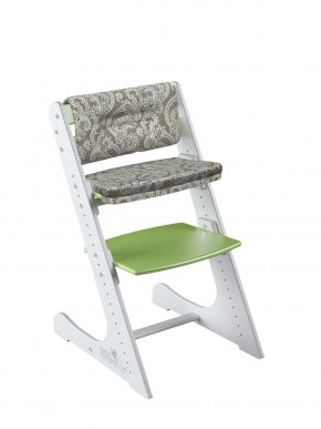 Комплект растущий стул и подушки Конёк Горбунёк Комфорт  (Бело-зеленый, Арабика) в Сургуте - surgut.mebel-74.com | фото