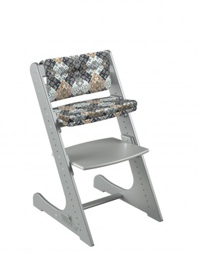 Комплект растущий стул и подушки Конёк Горбунёк Комфорт  (Серый металлик, Лабиринт) в Сургуте - surgut.mebel-74.com | фото