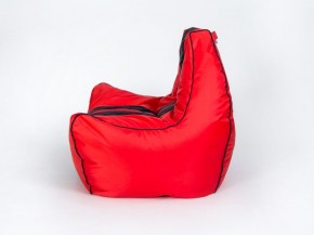 Кресло бескаркасное Авто (Красное с черной полосой) в Сургуте - surgut.mebel-74.com | фото