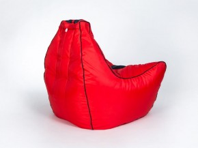 Кресло бескаркасное Авто (Красное с черной полосой) в Сургуте - surgut.mebel-74.com | фото