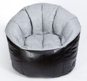 Кресло бескаркасное Релакс Люкс (Серый/Черный) в Сургуте - surgut.mebel-74.com | фото
