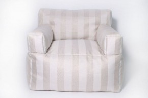 Кресло бескаркасное Уют полоса (Молочный) в Сургуте - surgut.mebel-74.com | фото
