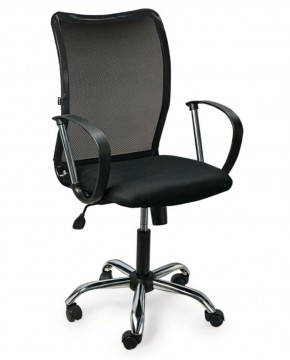 Кресло BRABIX "Spring MG-308" (хром, ткань черная) 531403 в Сургуте - surgut.mebel-74.com | фото