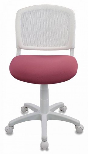 Кресло детское Бюрократ CH-W296NX/26-31 белый TW-15 розовый 26-31 в Сургуте - surgut.mebel-74.com | фото