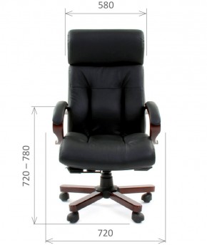 Кресло для руководителя CHAIRMAN  421 (Натуральная кожа) Черное в Сургуте - surgut.mebel-74.com | фото