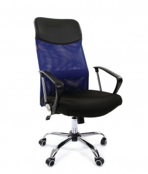Кресло для руководителя CHAIRMAN 610 N (15-21 черный/сетка синий) в Сургуте - surgut.mebel-74.com | фото