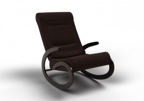 Кресло-качалка Мальта 10-Т-Ш (ткань/венге) ШОКОЛАД в Сургуте - surgut.mebel-74.com | фото