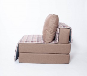Кресло-кровать бескаркасное Харви (коричневый-квадро беж) в Сургуте - surgut.mebel-74.com | фото