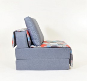Кресло-кровать бескаркасное Харви (серый-геометрия слейт) в Сургуте - surgut.mebel-74.com | фото