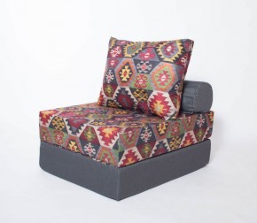 Кресло-кровать-пуф бескаркасное Прайм (мехико серый-графит) в Сургуте - surgut.mebel-74.com | фото