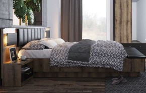 Кровать 160/TYP 92, LINATE ,цвет белый/сонома трюфель в Сургуте - surgut.mebel-74.com | фото