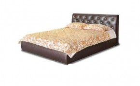 Кровать 1600 Флоренция в к/з "Классик 307 коричневый" (серия Норма) + основание + опоры в Сургуте - surgut.mebel-74.com | фото