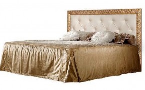Кровать 2-х спальная (1,4 м) Тиффани штрих-лак/золото с мягким изголовьем (ТФКР140-2) в Сургуте - surgut.mebel-74.com | фото