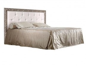 Кровать 2-х спальная (1,6 м) Тиффани штрих-лак/серебро с мягким изголовьем (ТФКР-2) в Сургуте - surgut.mebel-74.com | фото