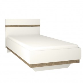 Кровать 90/TYP 90, LINATE ,цвет белый/сонома трюфель в Сургуте - surgut.mebel-74.com | фото