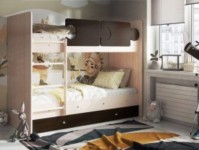Кровать двухъярусная "Тетрис" (щиты) с бортиками + ящики в Сургуте - surgut.mebel-74.com | фото