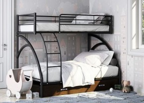 Кровать двухъярусная "Виньола-2 Я" с ящиком Черный/Венге в Сургуте - surgut.mebel-74.com | фото