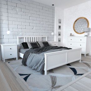 Кровать Ф-156.02 двухспальная 160х200 из массива сосны, цвет белый в Сургуте - surgut.mebel-74.com | фото