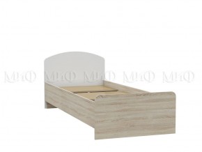 МАРТИНА Кровать 800 с настилом ЛДСП (Белый глянец/дуб сонома) в Сургуте - surgut.mebel-74.com | фото