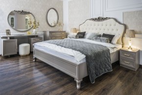 Кровать Мокко 1800 с мягким изголовьем + основание (серый камень) в Сургуте - surgut.mebel-74.com | фото