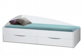 Кровать одинарная "Фея - 3" асимметричная 1900х800 (белая) в Сургуте - surgut.mebel-74.com | фото