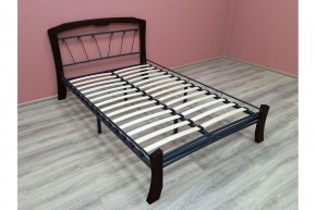 Кровать "Муза 4 Лайт" КМД9 Черная (1400*2000) (ножки-шоколад) с коваными изделиями в Сургуте - surgut.mebel-74.com | фото